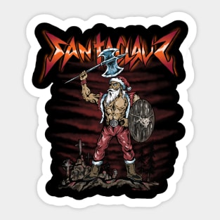 Santa warrior Sticker